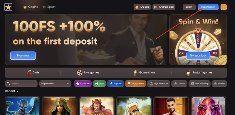 EpicStar регистрация на сайте